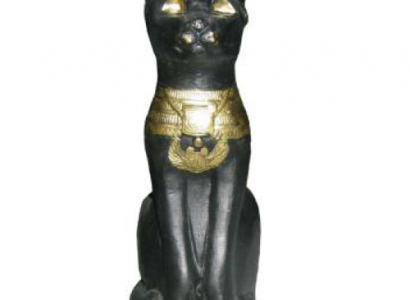 Figur Ägyptische Katze Bastet Statuen Figuren Dekoration Kunststoff 18cm Ägypten